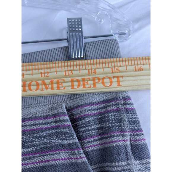 Vintage Nike F.C. Mens Small Striped Knit Gray Purple Pull On Bike Shorts - Picture 3 of 14